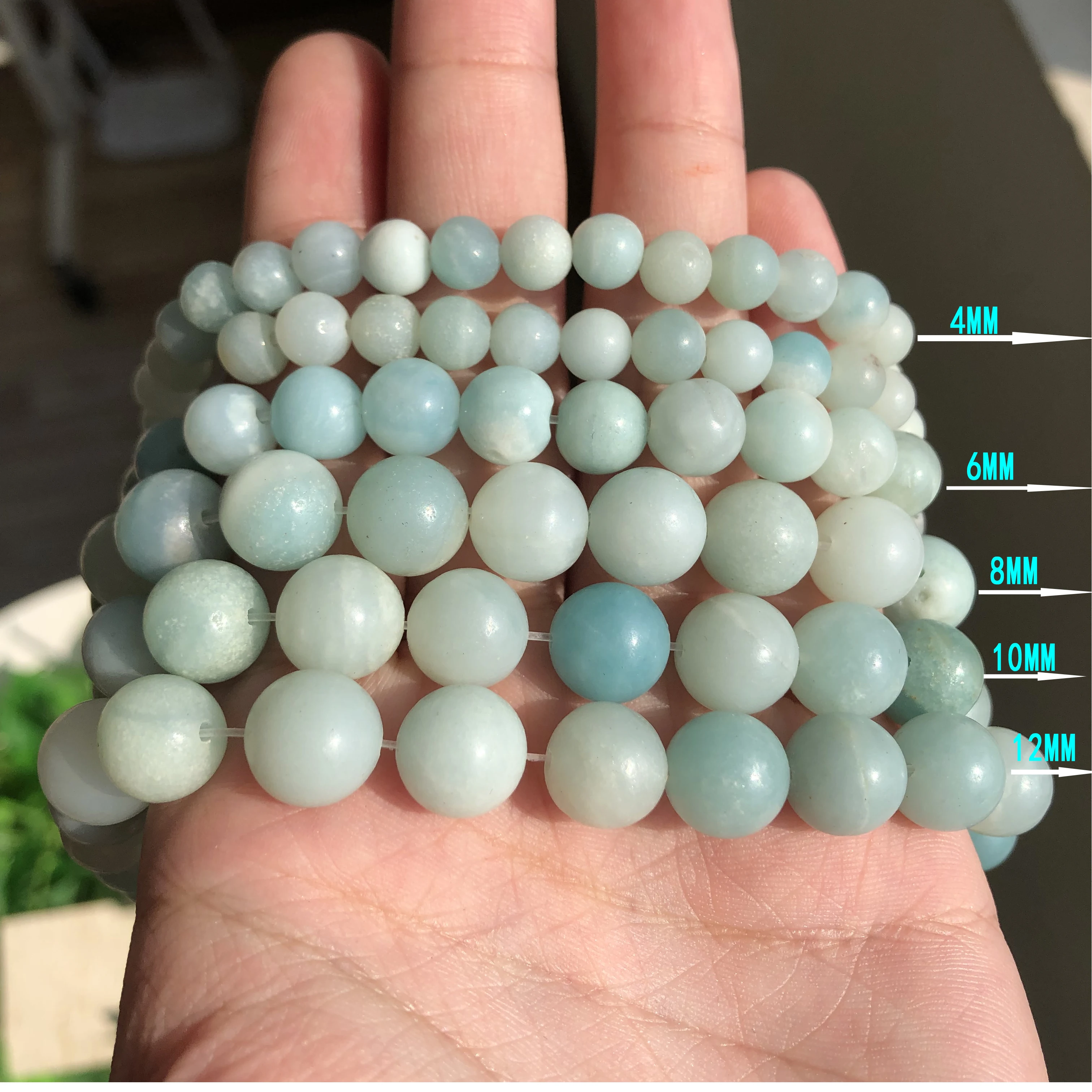 Natural Green Agates Stone Beads Round Smooth Loose Beads For Jewelry Making DIY Bracelet Accessories 6/8/10mm Strand 15\'\'