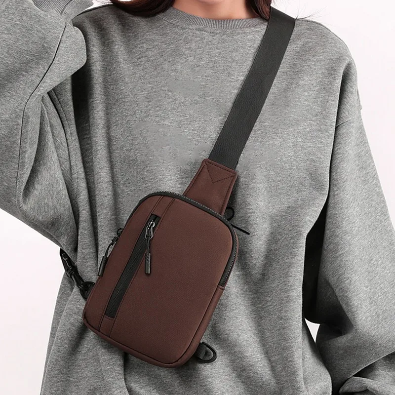 Oxford Chest Bag For Men Women Casual Sling Shoulder Crossbody Pack Waterproof For Outdoor Running Cycling Travel Phone Bags