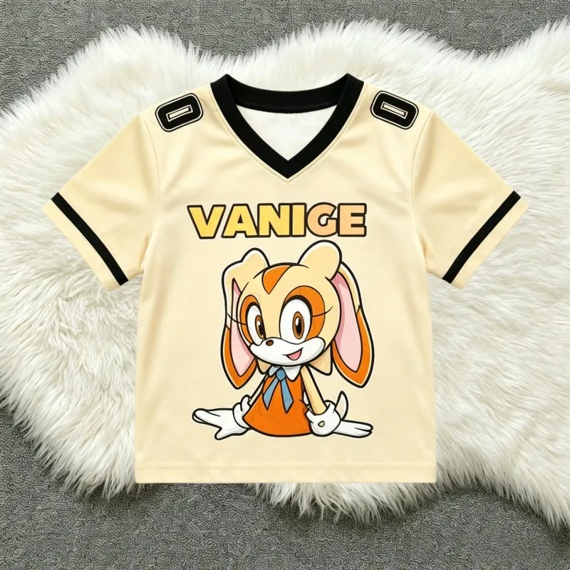 Children Hedgehog Print Football Jersey Boys Girls Cartoon Game Character Sport TShirts Sonic Matching Kid Uniform Birthday Gift