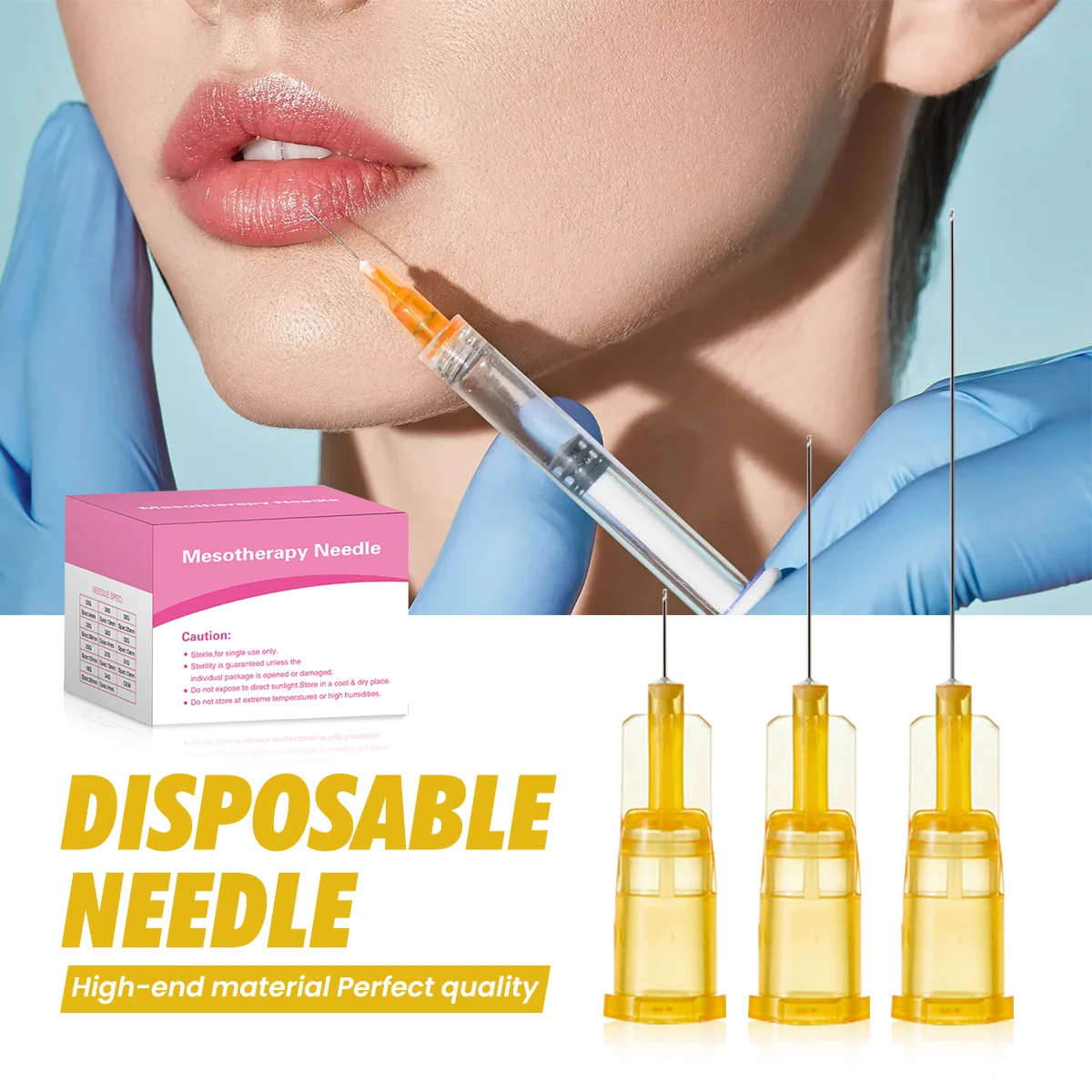 18G 25G 27G 30G 31G 32G 34G 1.5/2.5/4/6/13/25/30mm Superfine Filler Needle Skin Care Tool Parts Painless Sterile Piercing Needle