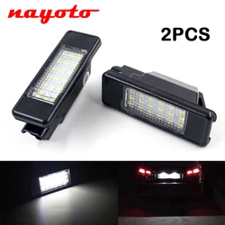 2pcs Car 18 LED License Number Plate Light Lamp For Peugeot 207 308 3008 406 407 508 607 Citroen Berlingo C2 C3 C4 C5 C6 C8 DS3