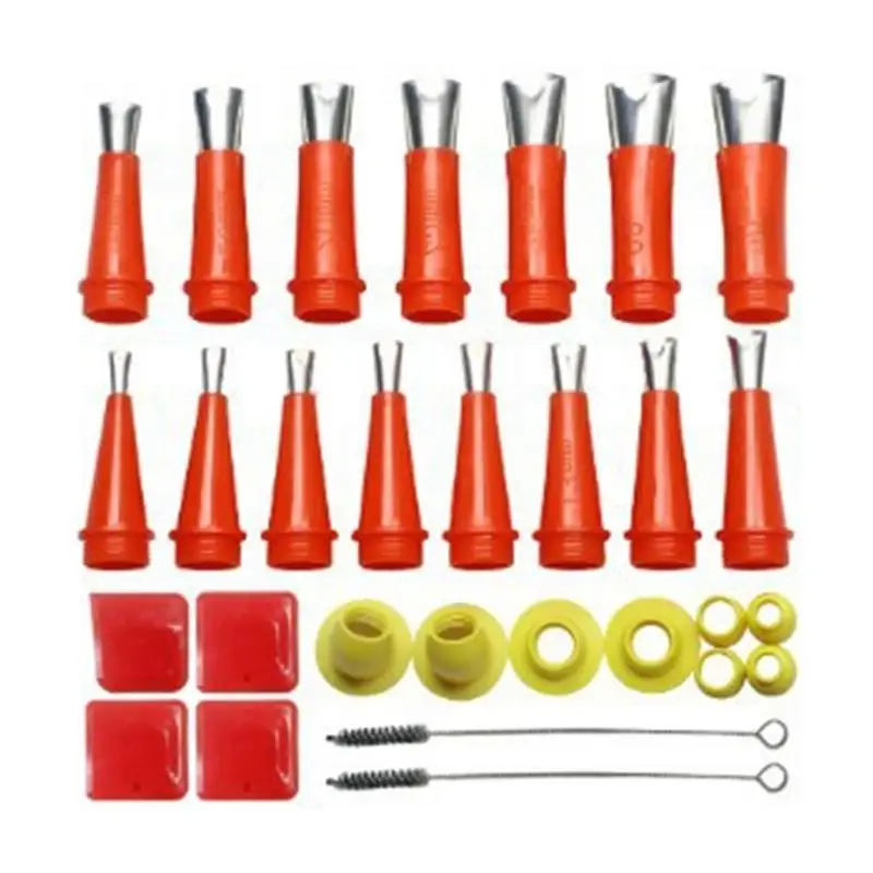 

29pcs Caulk glue nozzle Stainless Steel Caulking Finisher Caulk Nozzle Applicator Glue Nozzle Applicator Integrated Nozzle Tool