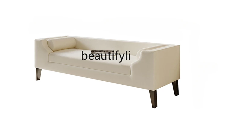 

American Bedroom Bed End Stool Modern Minimalist Fabric Bedside Sofa Bed Stool Strip Sofa Stool living room furniture