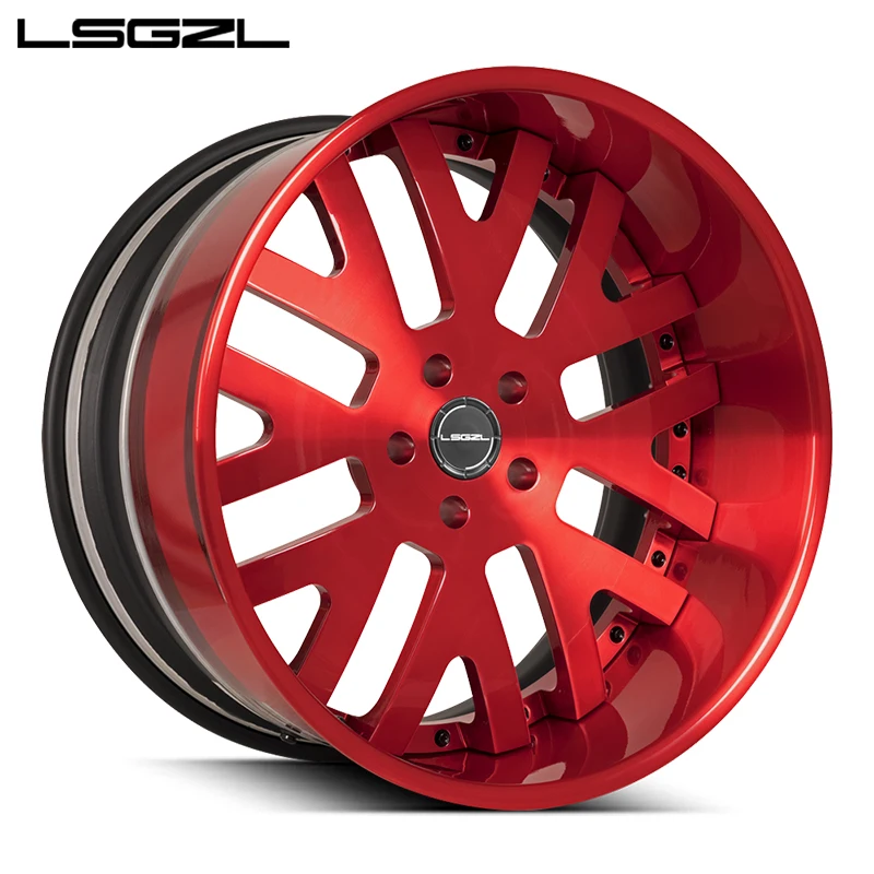 

LSCZL Popula Custom forged 3 piece wheels offset aluminum Alloy Wheels Rims Forged Good color Car