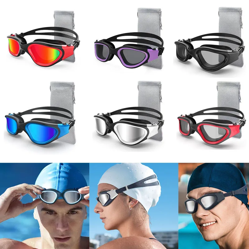 

Swimming Goggles Waterproof Anti Fog High-definition Electroplated Professional UV Protection Swim Glasses for Men and Women