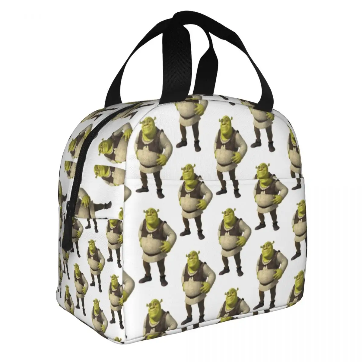 Shreks لديها طبقات كبيرة لديها طبقات معزول حقيبة الغداء مانعة للتسرب قابلة لإعادة الاستخدام حقيبة للحفاظ على البرودة حمل علب الاغذية مدرسة السفر فتاة صبي