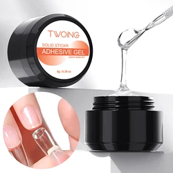 Solid Nail Glue Gel,Super Strong Adhesive For Press On Nail Tips,Fake Acrylic Nails,Nail Art Gel,Rhinestone,For Home Nail Salon