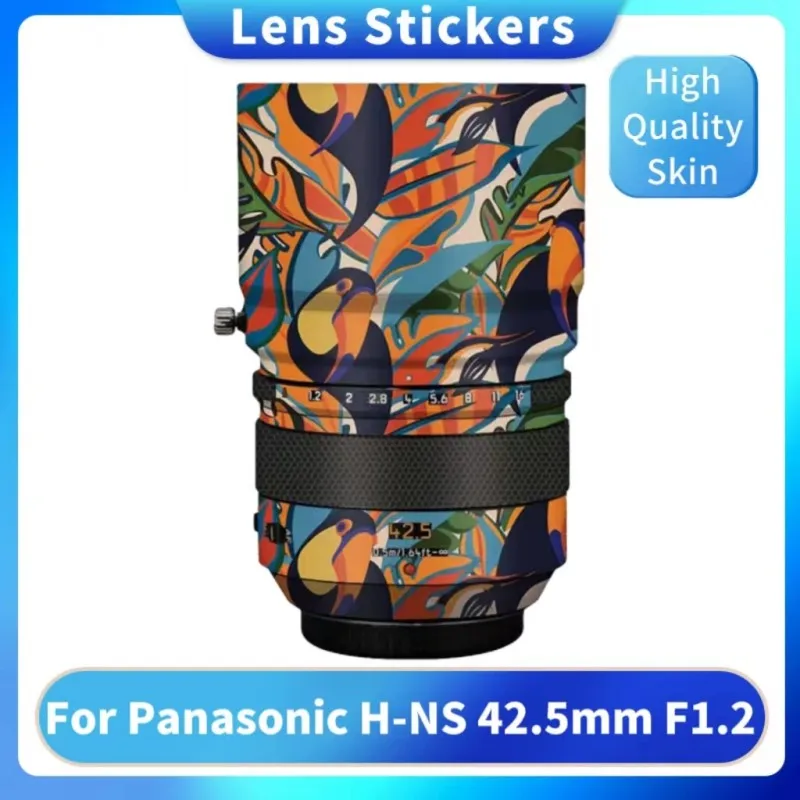 Pour Panasonic H-NS 42.5 1.2 décalcomanie peau vinyle roundFilm caméra lentille corps protecteur autocollant manteau H-NS043GK 42.5mm F1.2 42.5/1.2