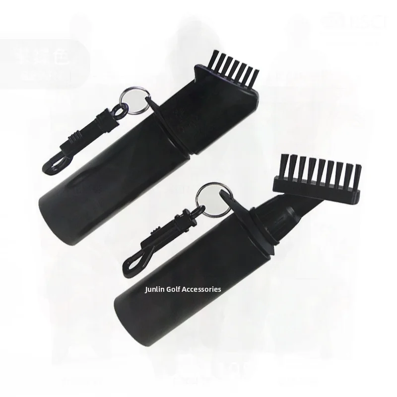 

Черная щетка для чистки гольфа с крючком, съемный спрей для хранения воды, высококачественный пластик, толстая шея, маленькая головка щетки, тонкая шея