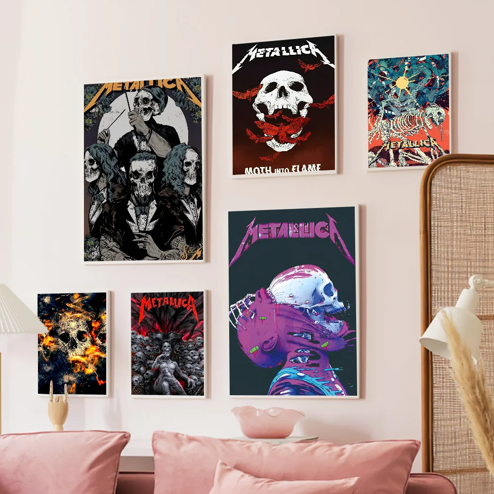 Cool Band M-metallica Self-adhesive Art Poster Waterproof Paper Sticker Coffee House Bar Posters Wall Stickers