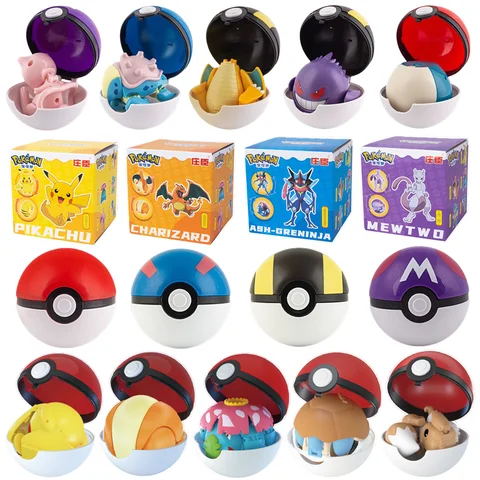 Pokémon Figurer Leksaker Pocket Monsters Bollmodell Pikachu Gengar Pokeball Dragonite Snorlax Pokeball Actionfigurer Leksak 10 best sales Pokémon Snorlax - №9