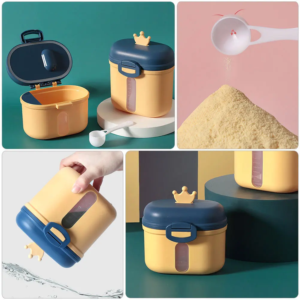 

1 set 1 Set Baby Formula Dispenser Compact Reusable Milk Powder Storage Box Bpa-Free Moistureproof Container For Outdoor Travel