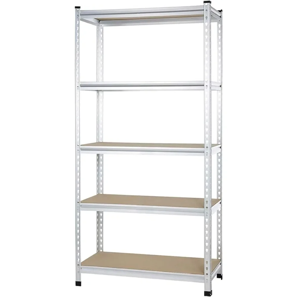 Medium Duty Storage Shelving Double Post Press Board 5 Tier Shelf Aluminum Kitchen Accessories 36 X 18 X 72 Freight Free Home