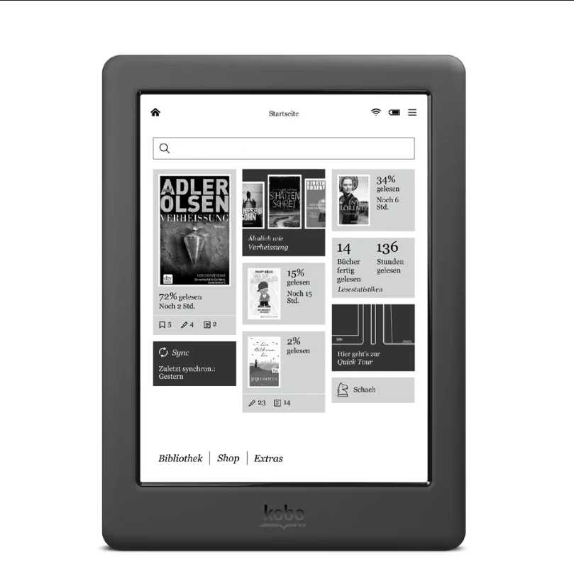 6-inch Kobo Glo HD e-book reader (some scratches on the border), please refer to the following details page for more information