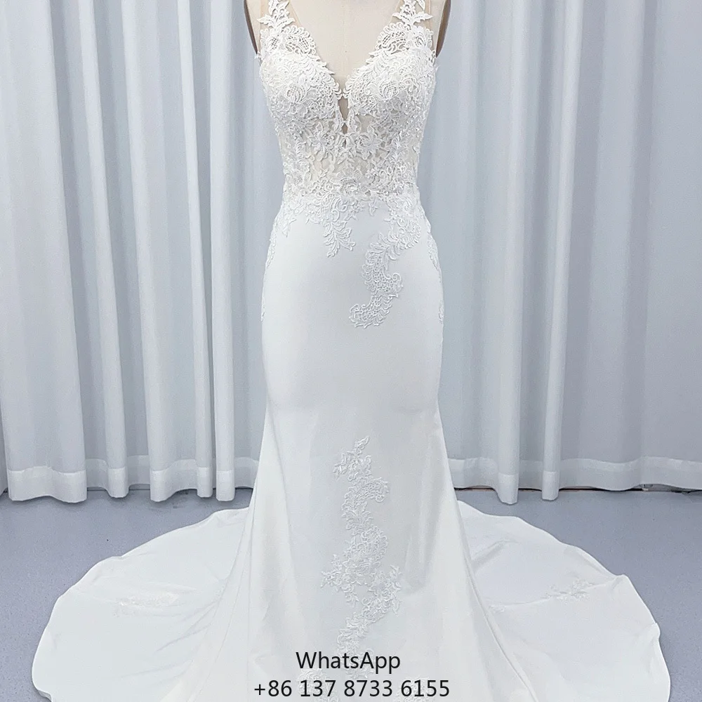 

HX66 Illusion Button Ivory Wedding Boho Vestidos De Novia Dresses