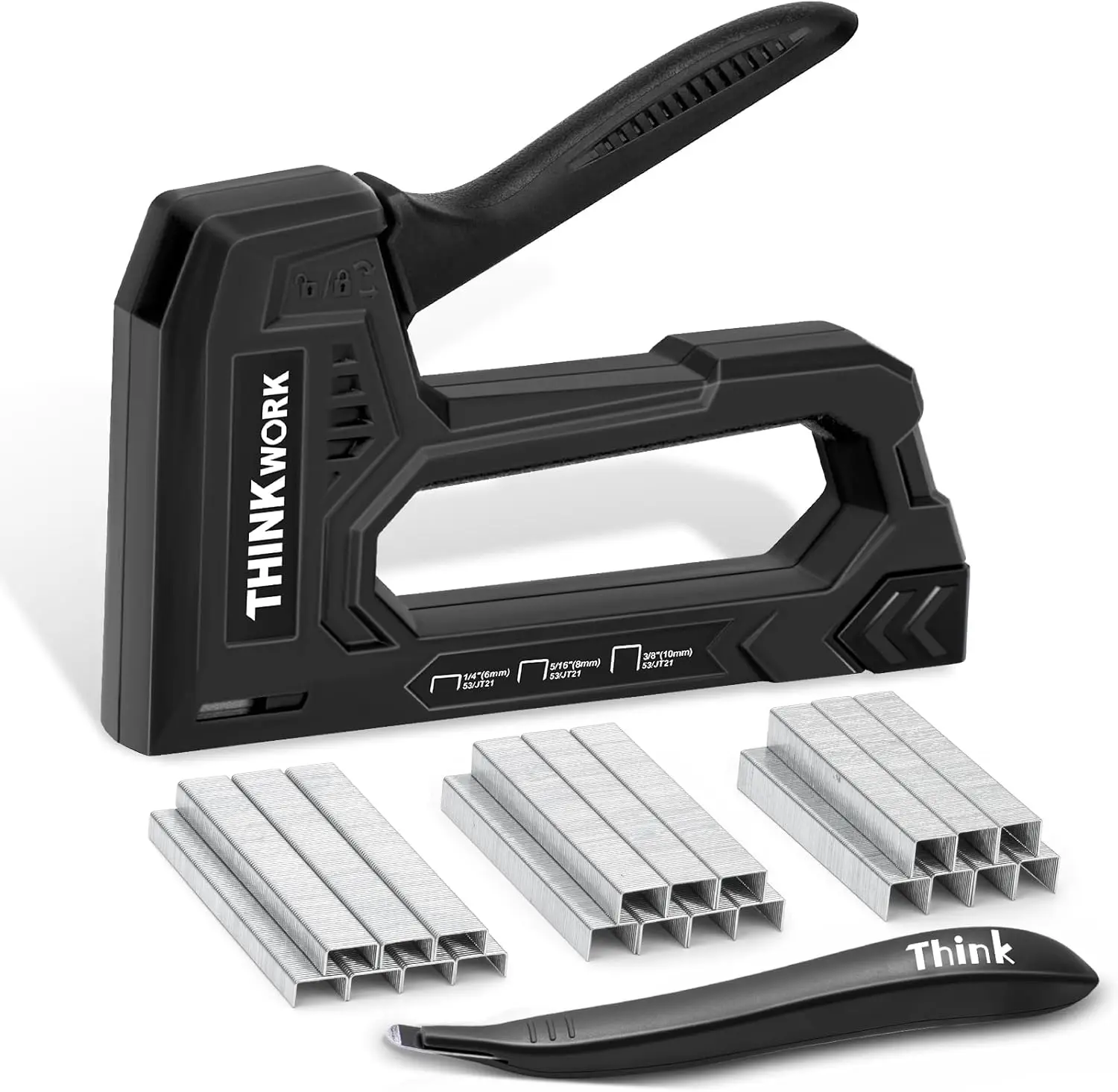 

Light Duty Staple Gun for Wood with 1600 Staples & Remover, JT21 1/4" 5/16" 3/8", Upholstery Fabric Stapler for Crafts Home DIY