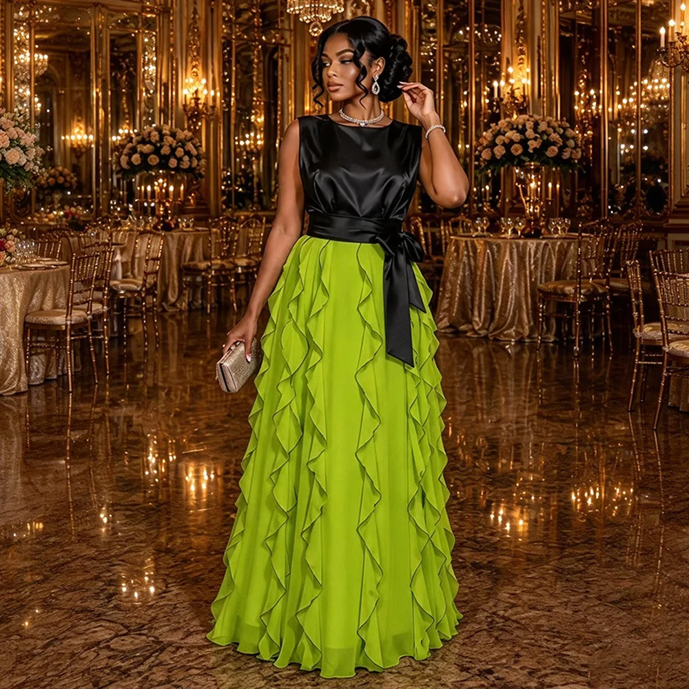 Elegant African Dresses for Women Summer Fashion Plus Size Sleeveless Evening Party Long Dress Dashiki Ankara Africa Clothing
