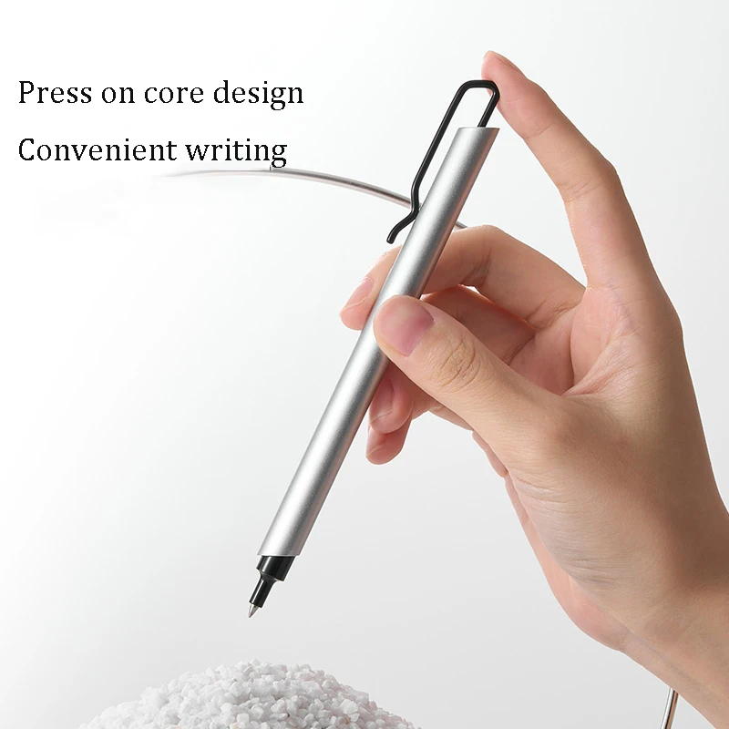 KACO Metal Gel Pen with Clip Business Sign Pens Refillable Fine Point 0.5MM Caneta Stylo for Office School Korean Stationery