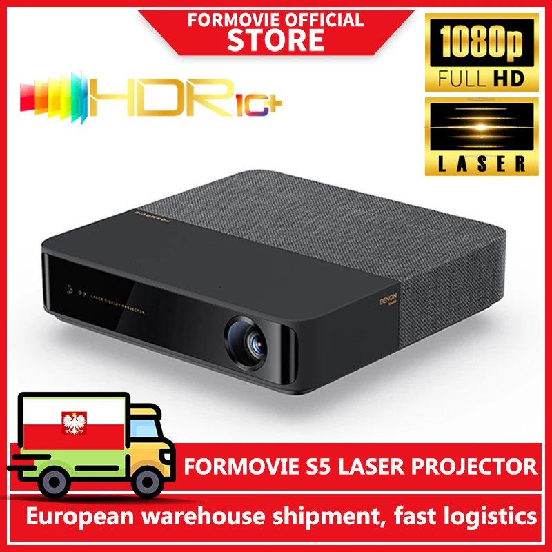 Formovie S5 Laser Projector FHD 1080P 1100ANSI Lumens Beamer Portable Mini For Home Smart Theater ALPD Bluetooth Outdoor Cinema