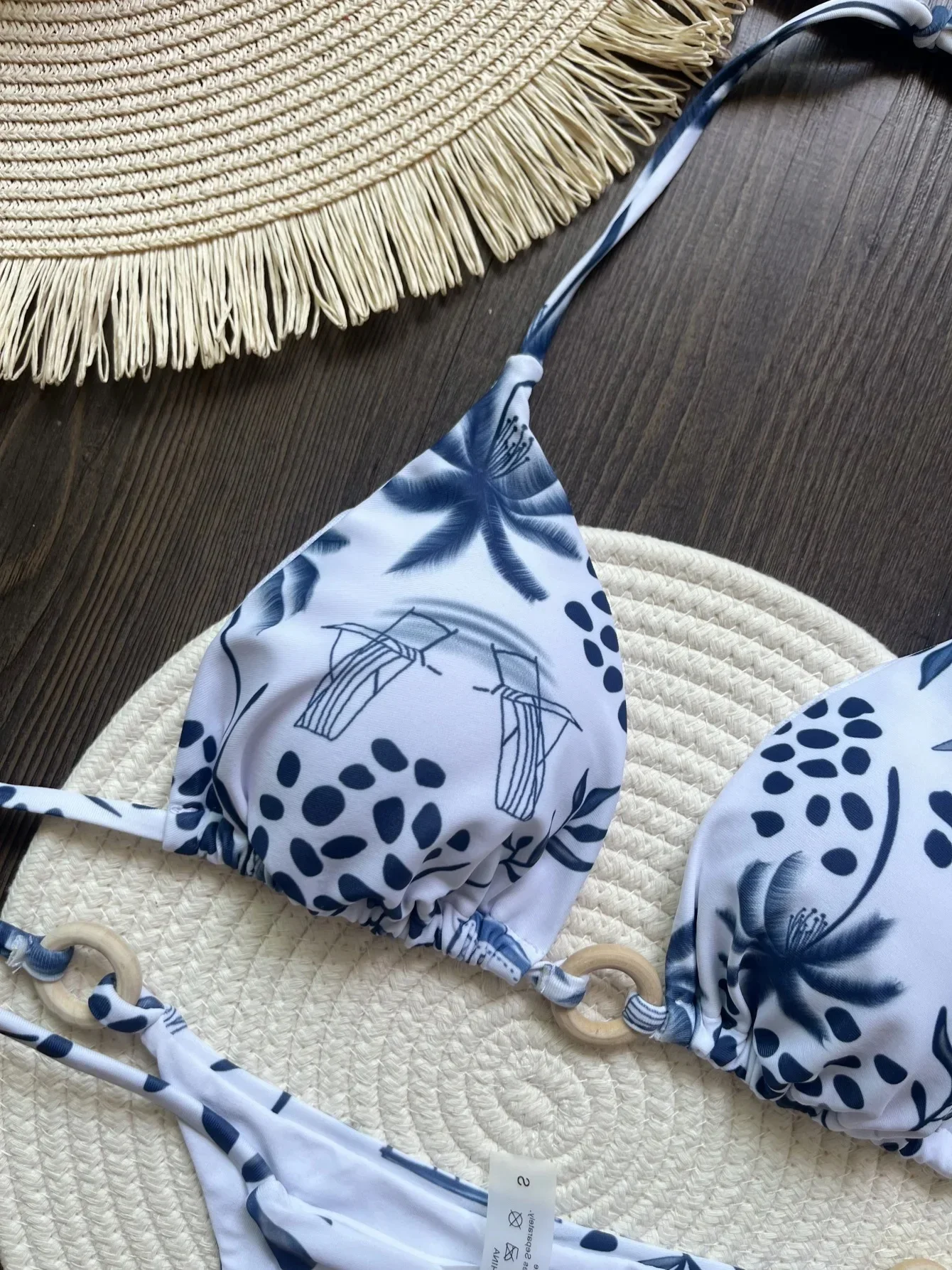 Printed Halter Brazilian High Leg Cut Bikini Female Swimsuit Women Swimwear Two-pieces Bikini set Bather Bathing Suit Swim