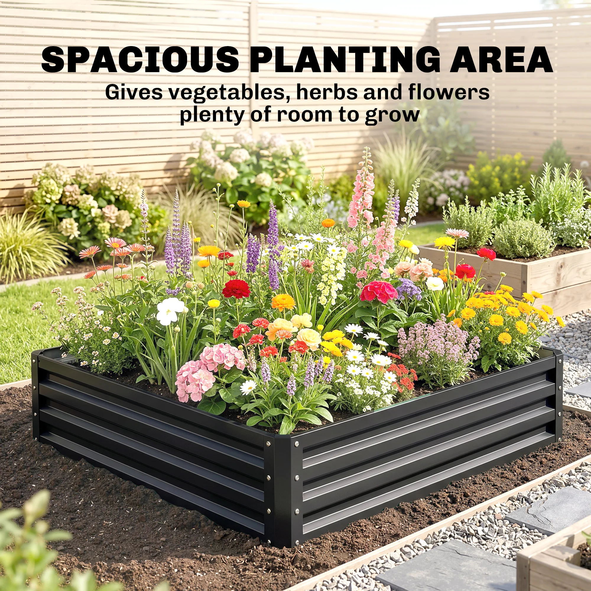 Graues 4' x 4' erhöhtes Garten – Raised Garden Bed Bewertung und Preis