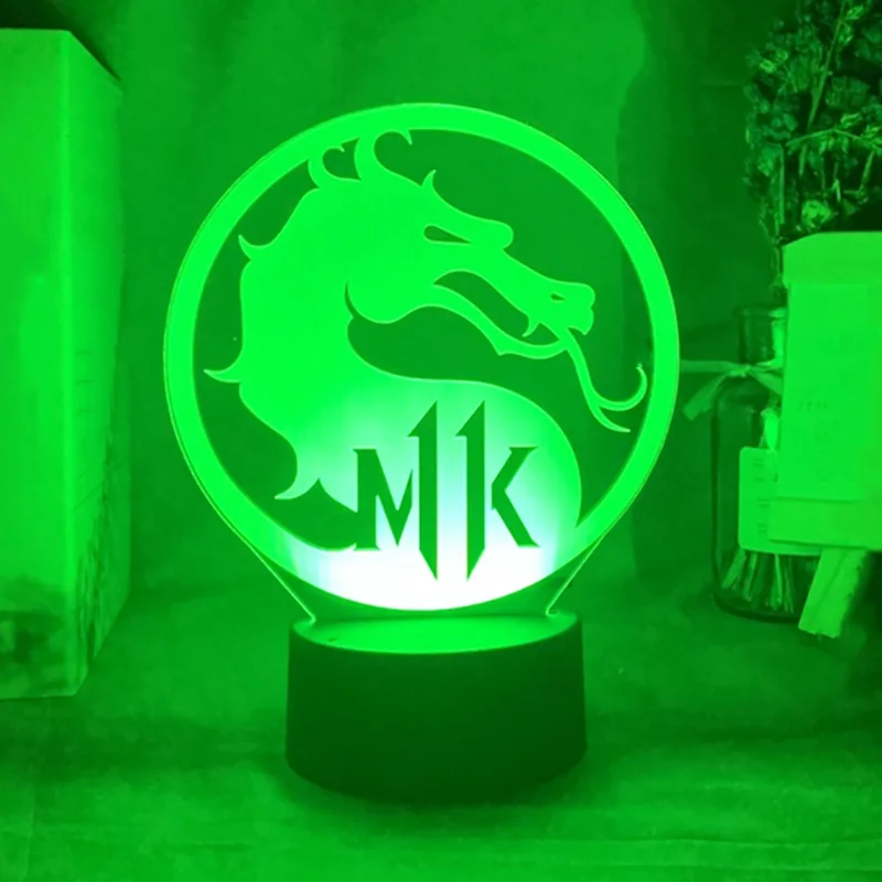 Game Mortal Kombat Figure 3d Led Lamp For Bedroom Customize Your Game Character Manga Acrylic Night Lights Room Decor Gift