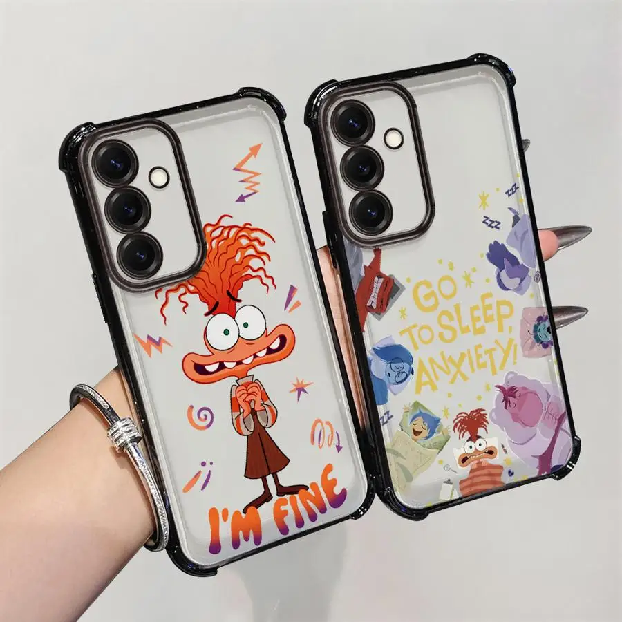 Phone Cover Case for Samsung Galaxy A13 A24 A33 A16 A25 A35 A36 A21s A26 A52 A17 A15 Disney Anxiety