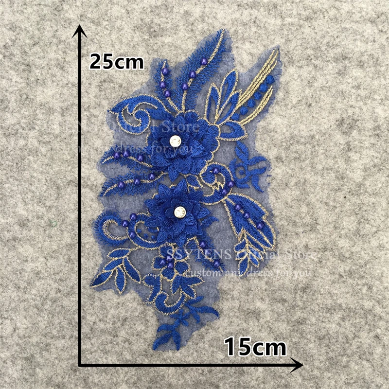 ثلاثية الأبعاد التطريز البوليستر طوق زهرة جوفاء الدانتيل زهرة DIY بها بنفسك الخياطة تقليم الملابس التبعي للملابس طوق الكفة الديكور #3