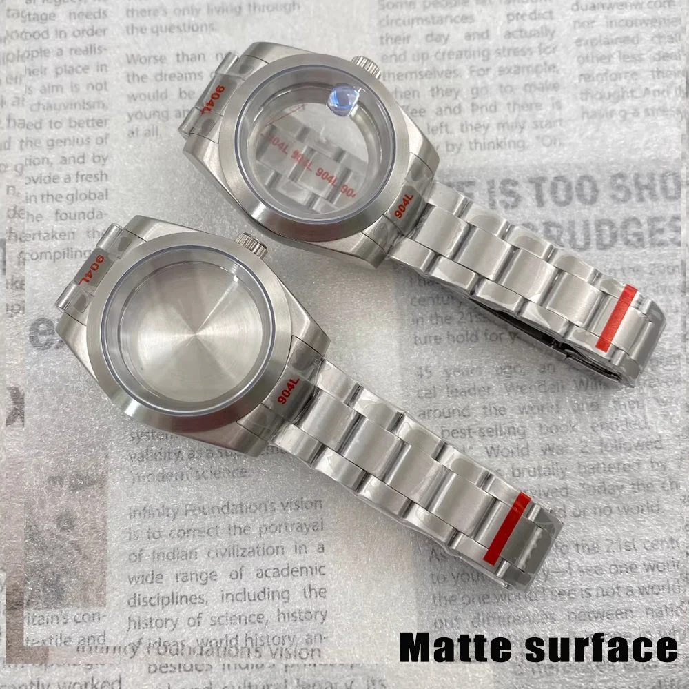 

Корпус часов 39 мм, матовый, с ремешком, для механизмов NH36, NH35, NH34, для Datejust, циферблат 28,5 мм, сапфировое стекло, корпус и ремешок.