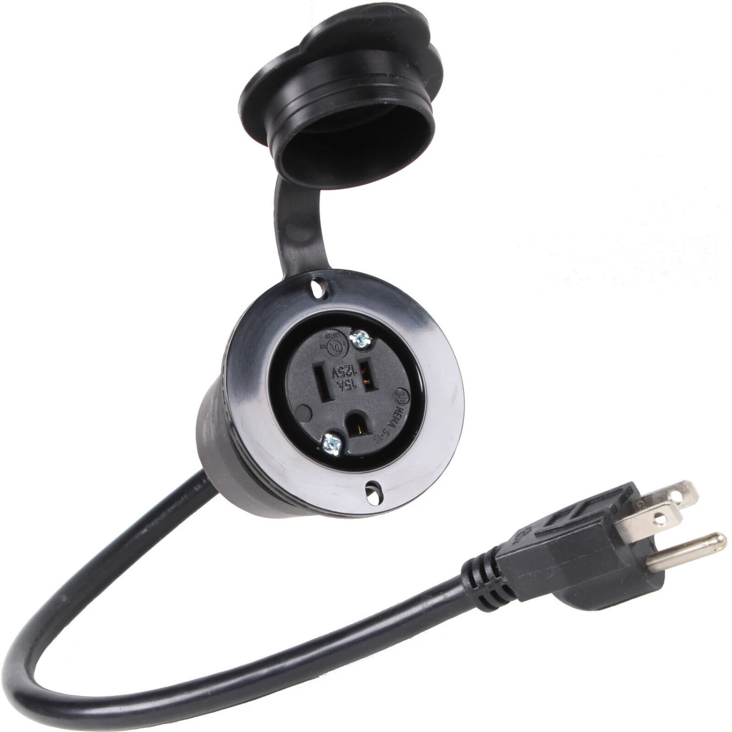 Enhanced Durable Waterproof Outdoor Plug Cover for Maximum Weather Protection - Convenient Versatile 15 Amp 125V AC Outlet with