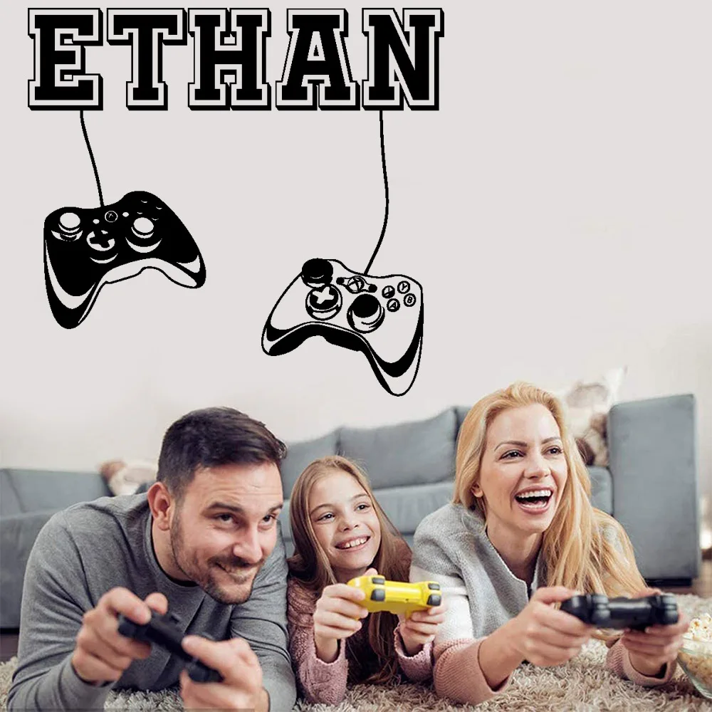 1 pc funny game culture Personalized Name Wall Art Decal Wall Stickers Pvc Material Kids Room Nature Decor Creative Stickers