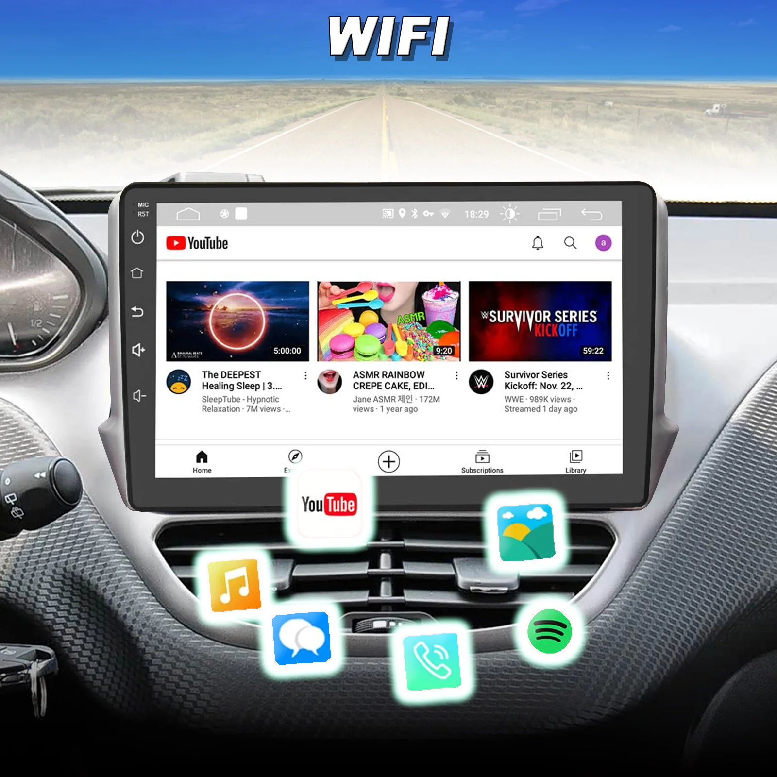 Android-Autoradio für Peugeot 208 2008 2012–2018 Bildschirm Carplay Android Auto, GPS-Navigation, Bluetooth, UKW-Radio, SWC, hintere Kamera