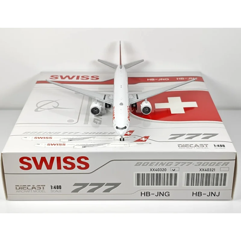 

JC Wings Diecast 1/400 Scale XX40320 Swiss Air B777-300ER HB-JNG Aircraft Alloy Aircraft Model Collectible Decorative