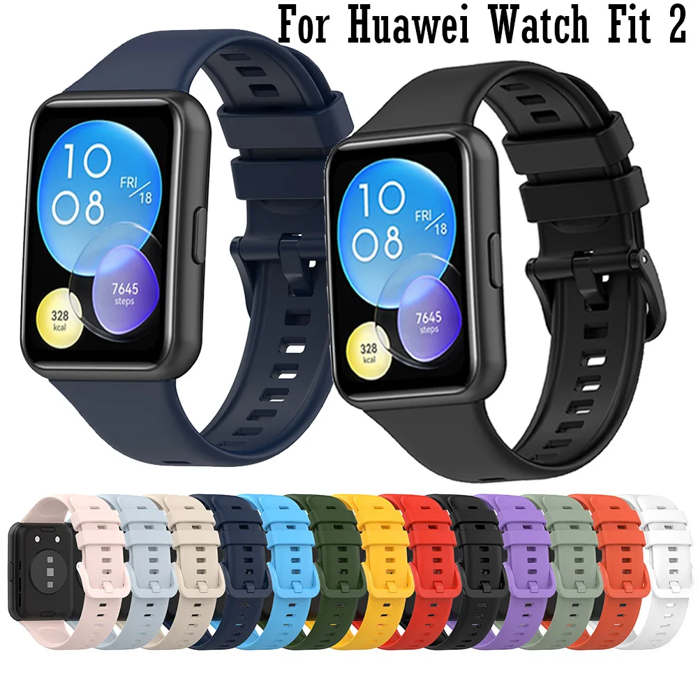 Silicone Strap For Huawei Watch Fit 2 SmartWatch Band for Huawei Fit2 Active WristBand Bracelet Watchstrap &case Accessories