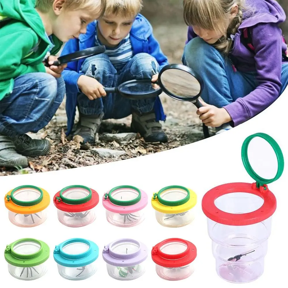 Bug Viewer Retractable Insect Box Magnifier Observer Insect Catcher Cage Nature Exploration Tools Kid Learning Development Toy