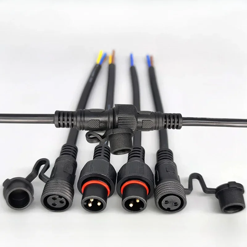 

IP68 2 3 4 5 6Pin 0.3/0.75/1.5 Square Waterproof Male Female Cable Connector Plug Butt Extension Line Outdoor LED Wire Connector