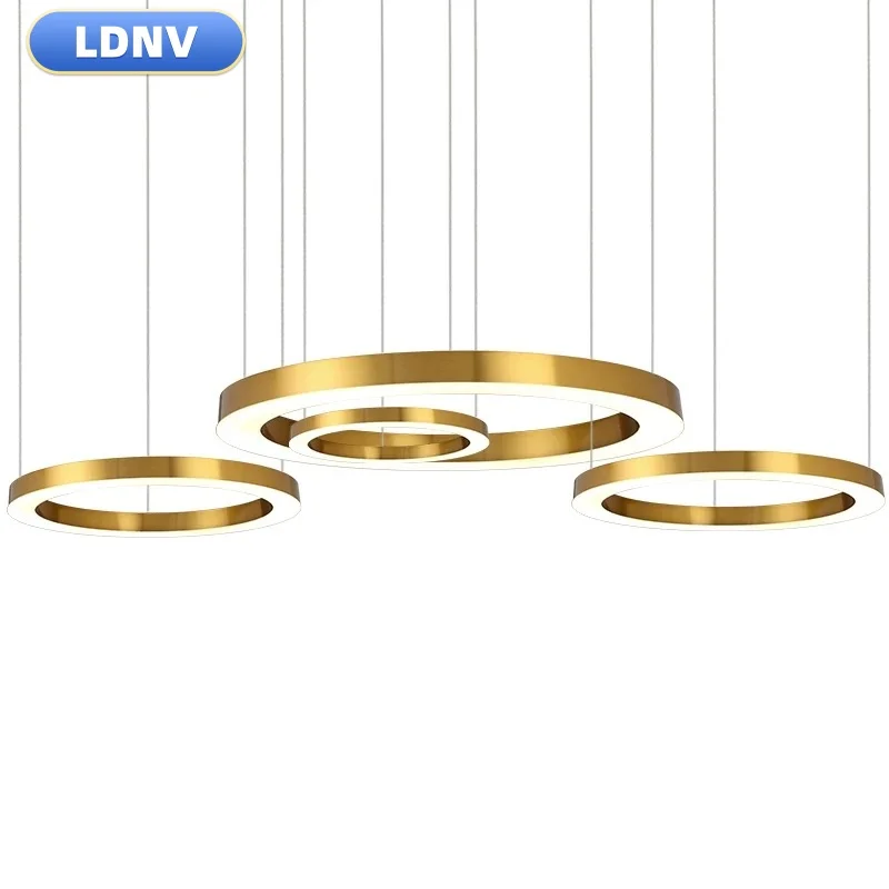 High end chandelier led stainless steel home decoration led lamp living room dining room chandelier indoor lighting image 4