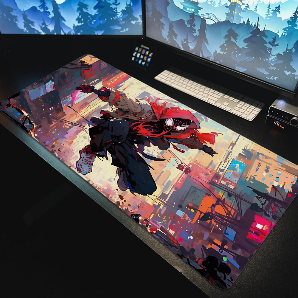 Spider Man Xxl Mouse Pad Gamer Gomma Marvel Over Edge Tappetino da scrivania Carino Kawaii Configurazione Accessori da gioco Tavolo per computer antiscivolo