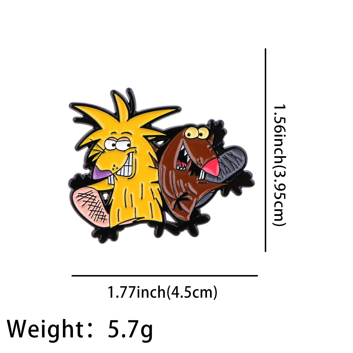 Angry Beaver Cartoon Pins for Backpacks Lapel Pins Badges on Clothes Enamel Pin Jewelry Accessories Brooches for Briefcase Gift