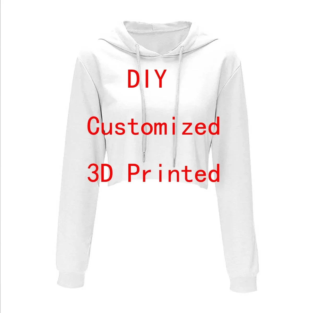 

MCDV- DropShipping VIP Link Tops DIY 3D Printed Sexy Crop Top Hoodie Women for girl Hoodies