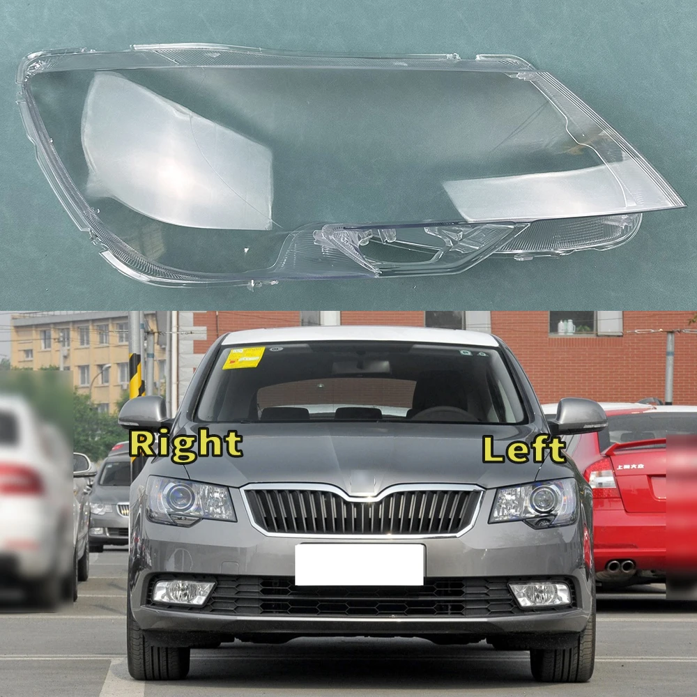 For Skoda Superb 2013 2014 2015 Headlight Cover Headlamp Transparent Lampshade Plexiglass Replace Original Lens