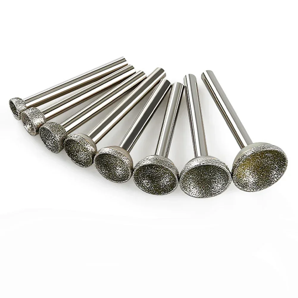 1pcs Diamond Mounted Point Grinding Head Spherical Concave Coarse Grinding Bit For Bench Drills Polishing Jade Amber Stone