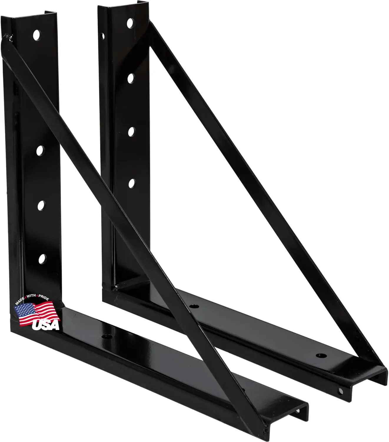 

Universal Underbody Truck Tool Box Mounting Brackets, Set of 2, 18x24, Corrosion Resistant Steel with Easy Installation