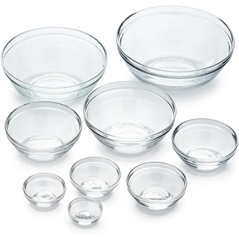 

Gigogne Stackable Glass Mixing Bowl Set, 9 Piece