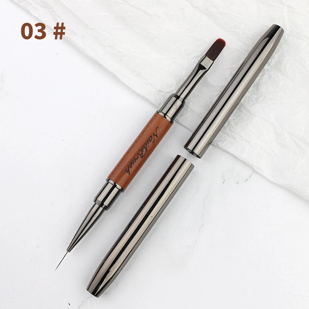 Double-end Nail Pen Brush Glue Phototherapy Pen UV Gel Liner Brush Dual End Acrylic Nail Art Painting Manicure Brushes Tool