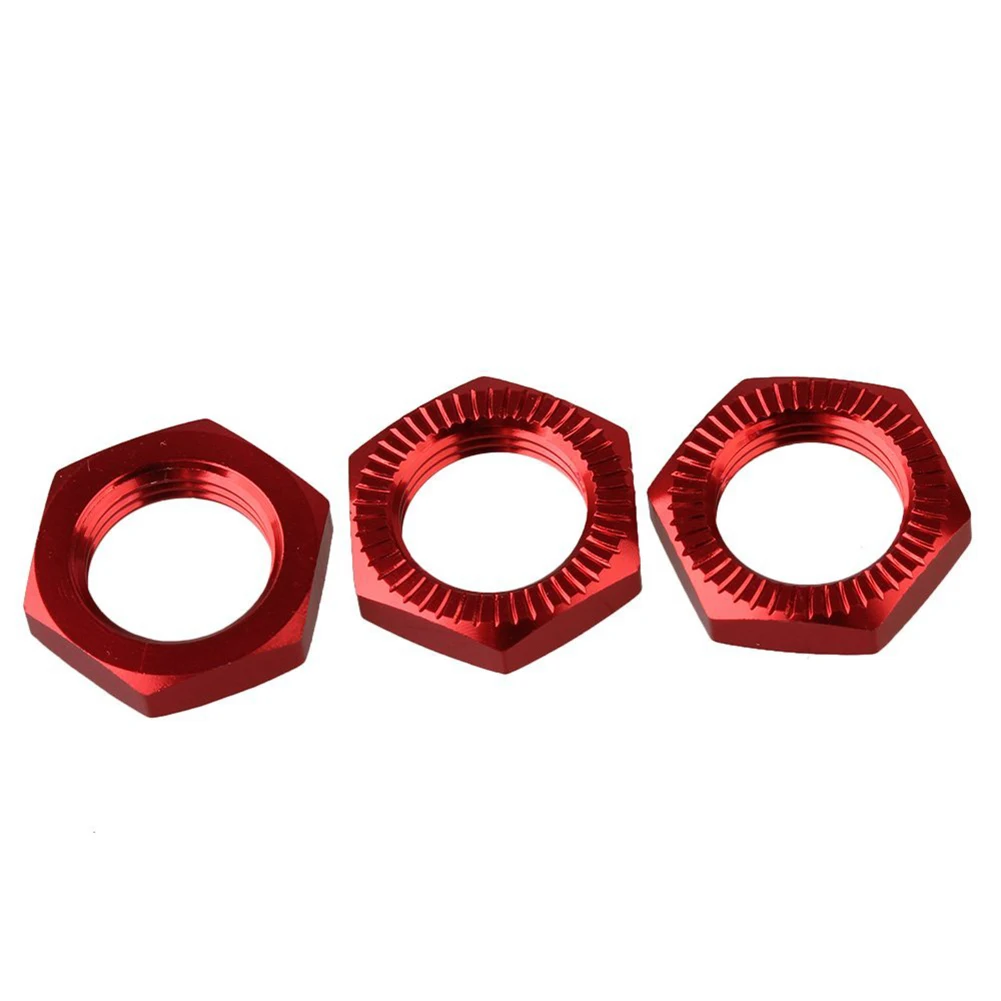 Wheel Hex Hub Nut 17mm Upgrade Wheel Hex Hub Nut Cover N10177 for RC1:8 Model Car,Red
