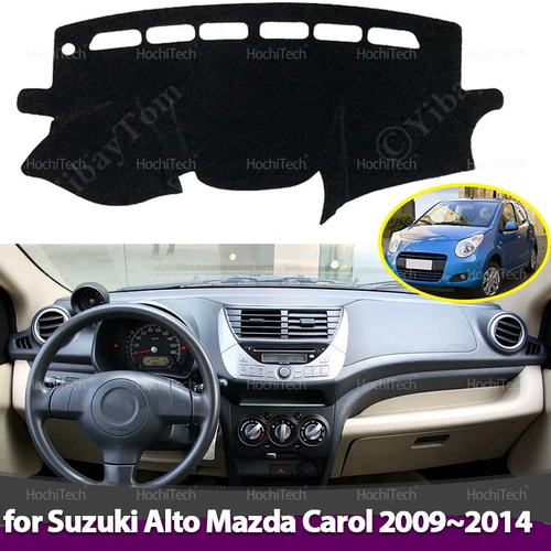 Cubierta de salpicadero para Suzuki Alto Mazda Carol HA25 HA35 2009 ~ 2014 cubierta de salpicadero de coche evitar almohadilla de luz alfombras Anti-UV alfombrilla antideslizante
