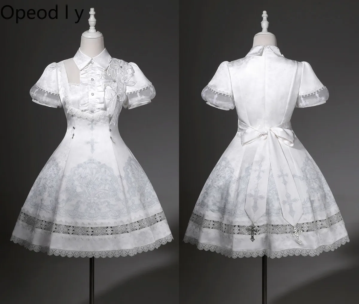 

Original New Gothic Lace Classical Elegant Cla Lolita Dress Spring and Summer New Women Cos High Waist Temperament Op Dress