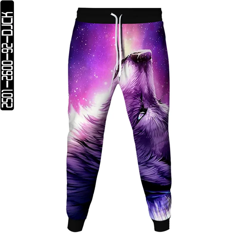 

Harajuku Style Animal Wolf Moon 3D Print Men Clothes Jogging Pant Outdoor 2023 Women Casual Party Trousers Large Size Sweatpants