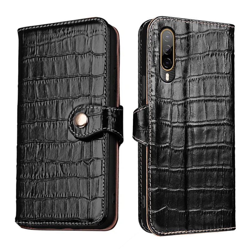 

Чехол-кошелек с текстурой крокодила из натуральной кожи для HTC Desire 22 Pro 20+, чехол для телефона с магнитной кнопкой и защитой от падения